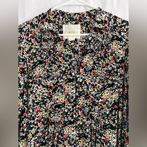 ANTHROPOLOGIE Maeve Matilda Floral Button Down Blouse Tunic Top Size M - Picture 4 of 12